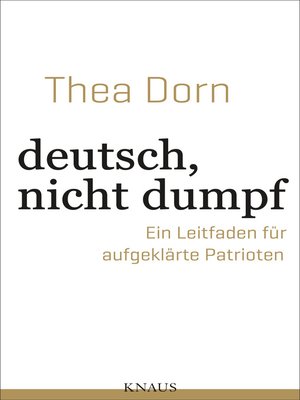 cover image of deutsch, nicht dumpf